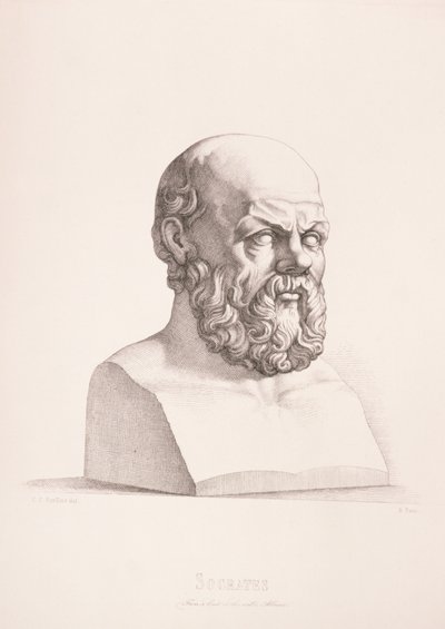 Portrait of Socrates (c.470-399 BC) by C.C Perkins